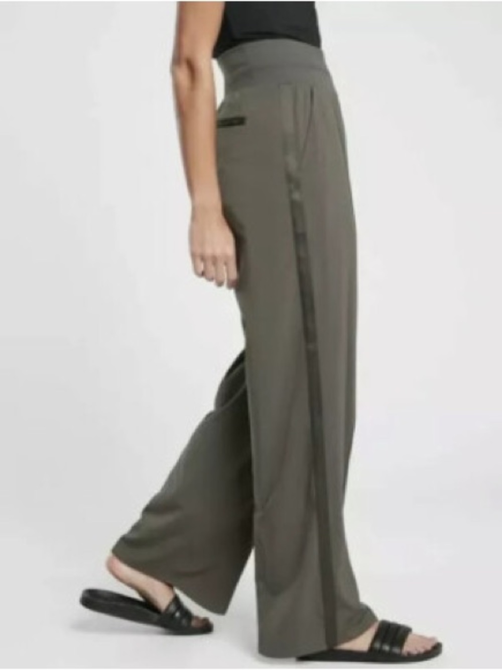 Athleta Nolita Wide Leg Pants In Mountain Olive Size 4 - Picture 2 of 8
